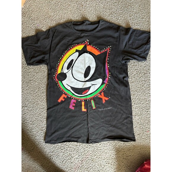 Felix The Cat T-Shirt Vintage Size Unisex LARGE Single Stitch - Picture 1 of 5